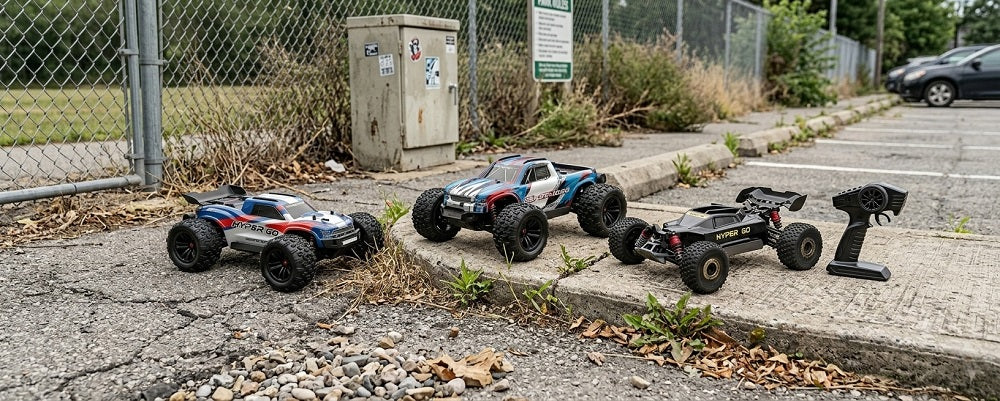 How are electronics arranged on MJX Hyper Go 16212/16213/16218 rc car upper deck?