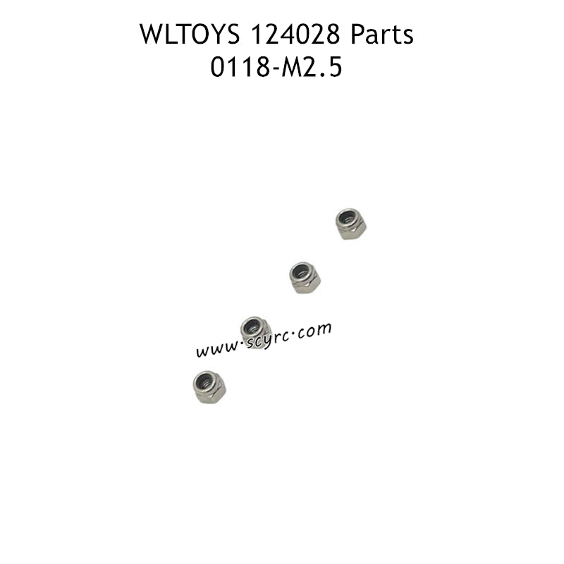 Wltoys 124028 RC Car Parts M2.5 Nuts 0118