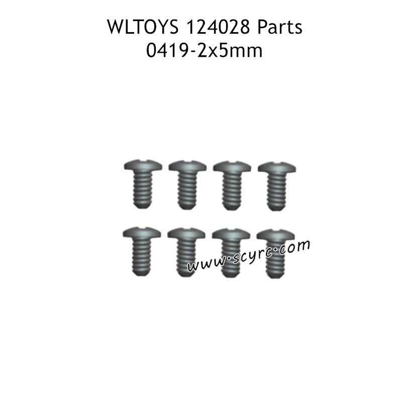 WLTOYS 124028 Parts ST2X5mm PB Screws 0419
