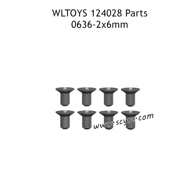 WLTOYS 124028 Parts 2X6mm PM Screws 0636