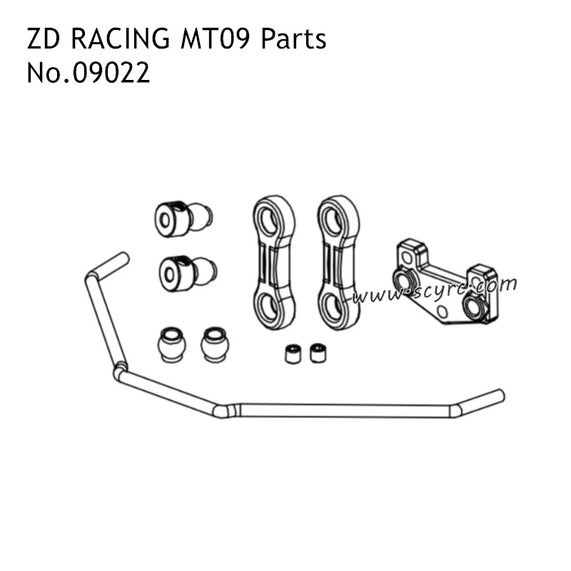 ZD Racing MT09 RC Car Parts Anti Roll Bar Set 09022