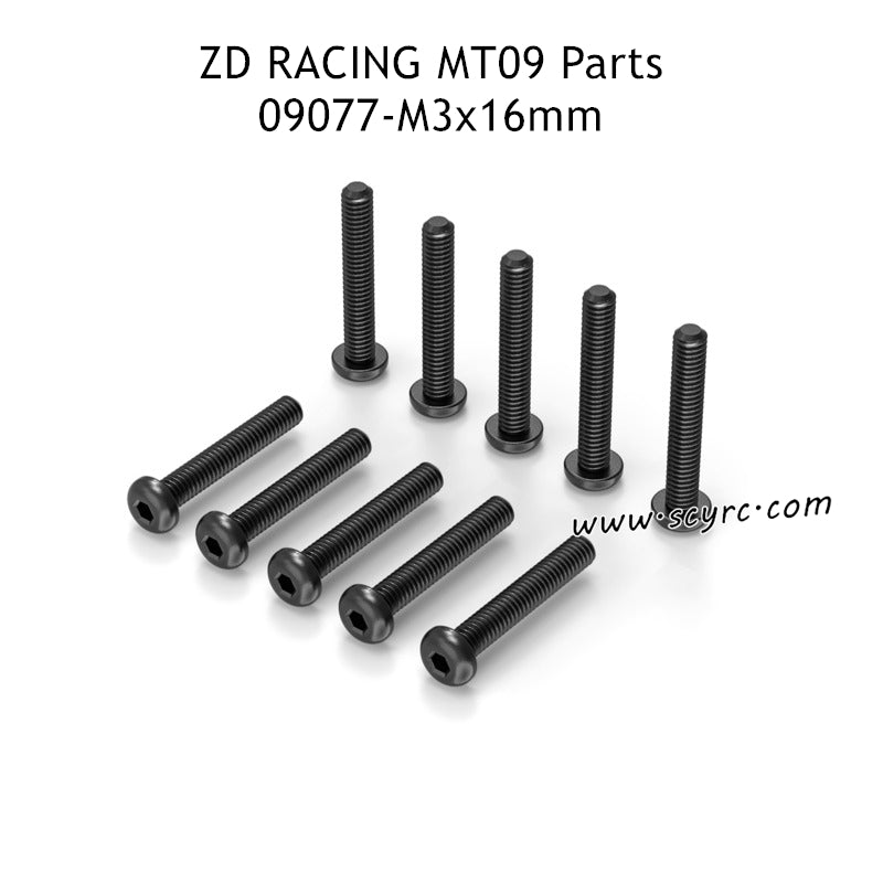 ZD RACING DBX09 Parts M2.5x16mm Pan Head Hex Socket Screw 09077 