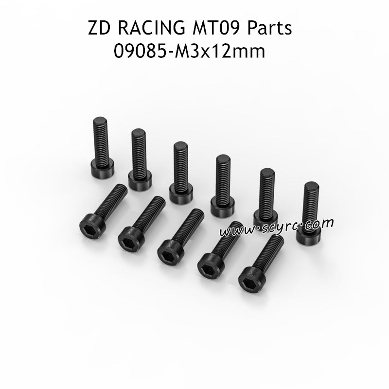 ZD RACING DBX09 Parts M3x12mm Cup Head Hex Socket Screw 09085 
