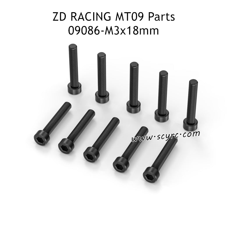 ZD RACING DBX09 Parts M3x18mm Cup Head Hex Socket Screw 09086 