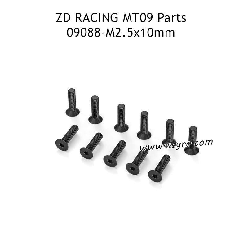 ZD RACING DBX09 Parts M2.5x10mm Cup Head Hex Socket Screw 09088 