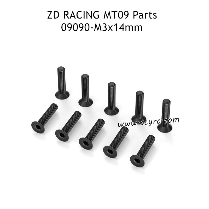 ZD RACING DBX09 Parts M3x14 Countersunk Head Hex Socket Screw 09090 