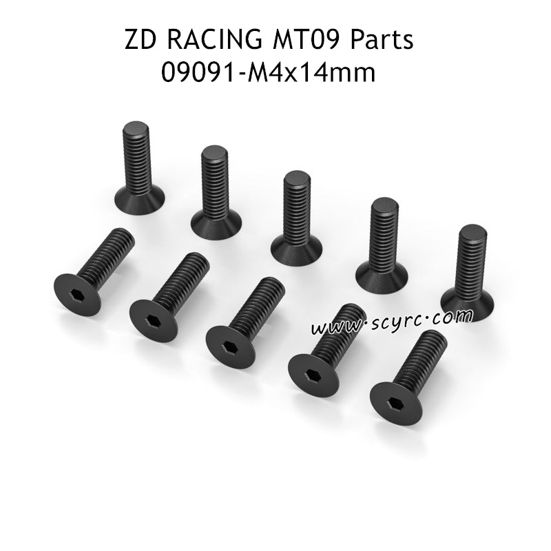 ZD RACING DBX09 Parts M4x14 Countersunk Head Hex Socket Screw 09091 