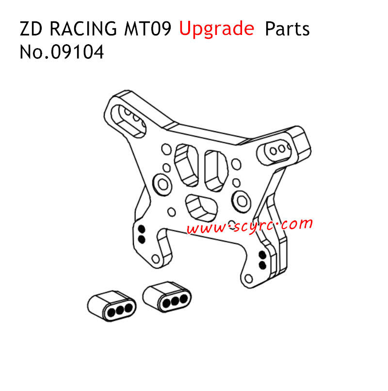 ZD Racing MT09 Upgrade Parts Metal Rear Shock Plate 09104