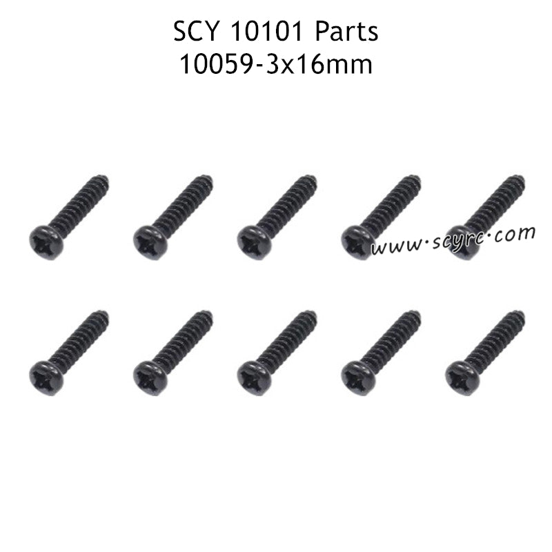  SUCHIYU 10101 Parts PB 3x16mm Cross Round Head Self Tapping Screw 10059 