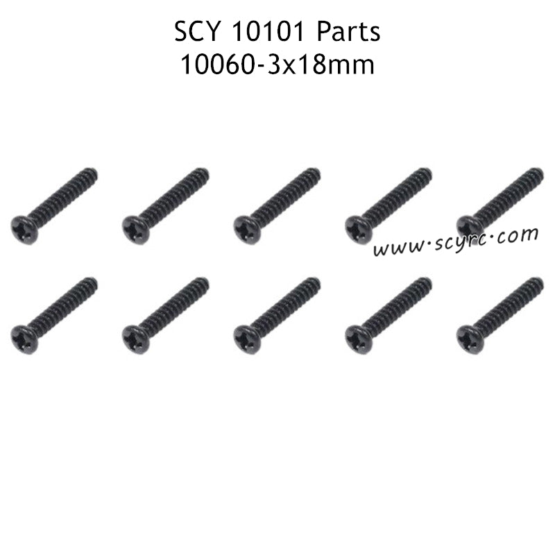 SUCHIYU 10101 Parts PB 3x16mm Cross Round Head Self Tapping Screw 10060 