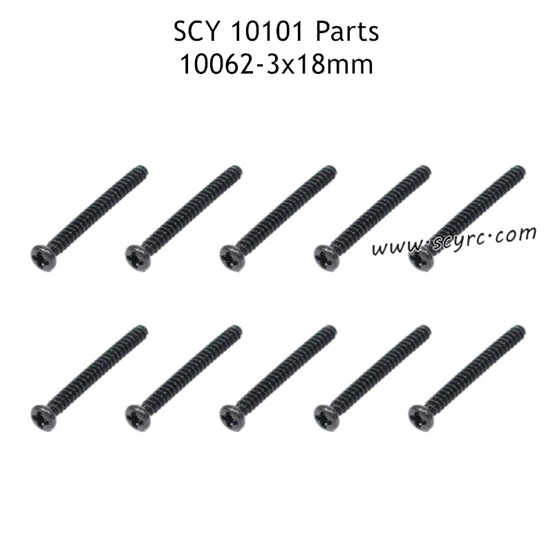 SUCHIYU 10101 Parts PB 3x18mm Cross Round Head Self Tapping Screw 10062 
