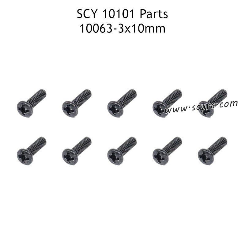 SUCHIYU 10101 Parts BM 3x10mm Phillips Pan Head Machine Screw 10063 