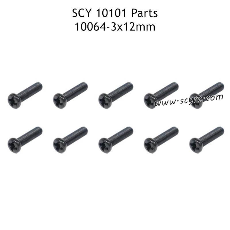 SUCHIYU 10101 Parts BM 3x12mm  Phillips Pan Head Machine Screw 10064 