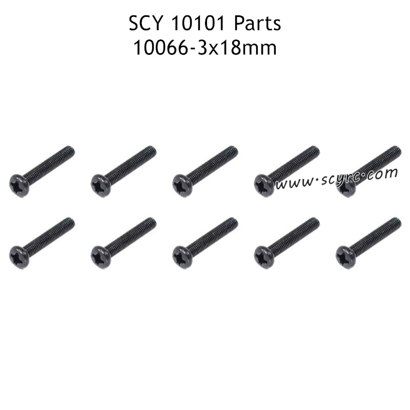SUCHIYU 10101 Parts BM 3x18mm Phillips Pan Head Machine Screw 10066 