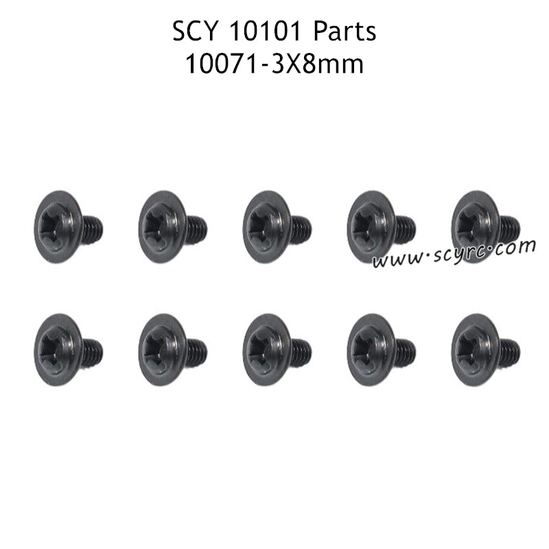 SUCHIYU 10101 Parts PWB 3x8mm Phillips Pan Head Washer Face Machine Screw 10071 