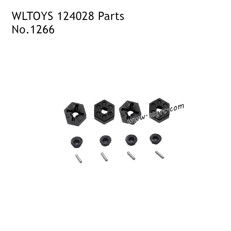 Wltoys 124028 High Speed RC Car Parts Hex Nut with Pins 1266