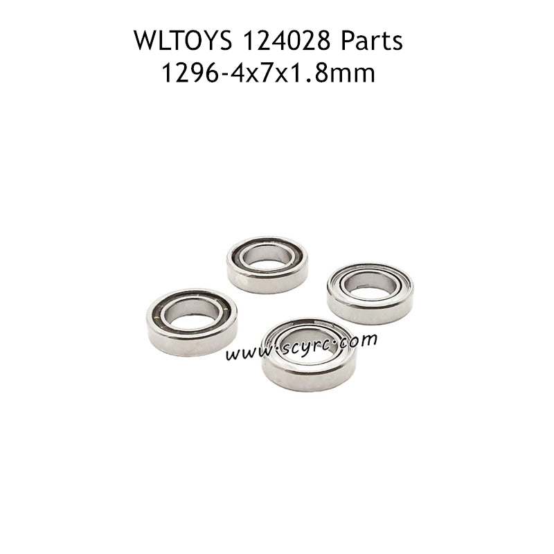 WLTOYS 124028 RC Truck Parts 4X7X1.8mm Rolling Bear 1296