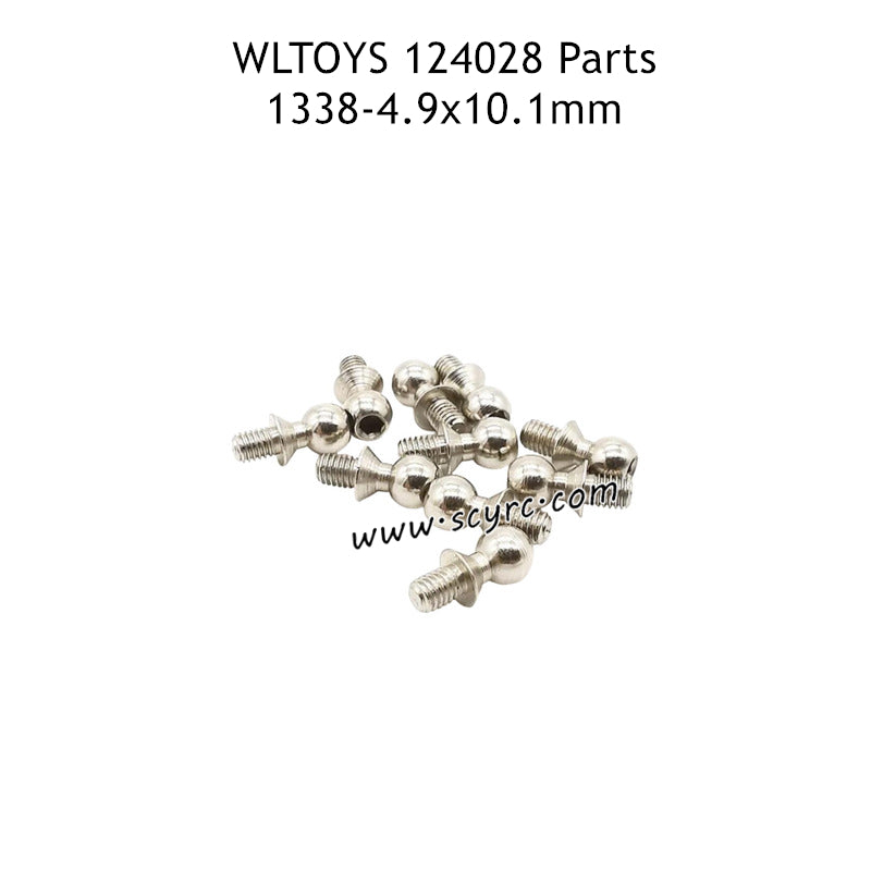 WLTOYS 124028 Parts 4.9X10.6MM Ball Head Screws 1338