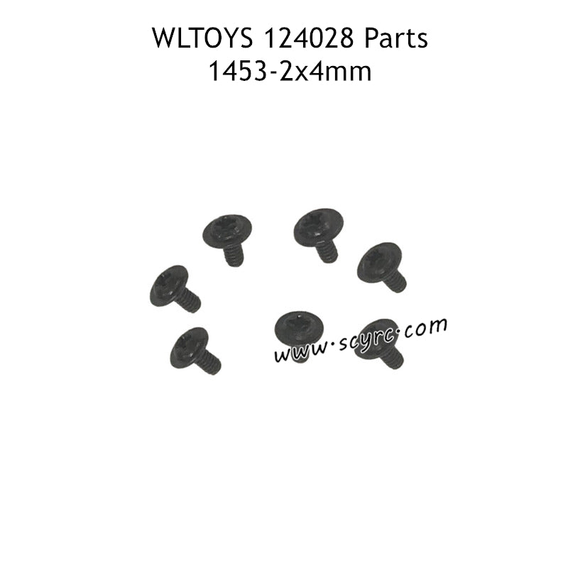 WLTOYS 124028 Parts 2X4mm Cross Round Head Machine Screws 1453