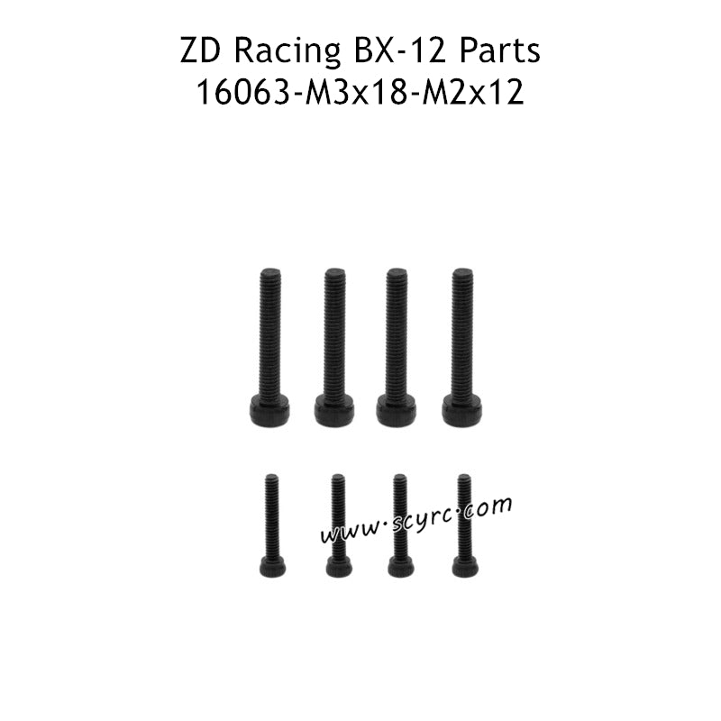 ZD Racing BX12 Parts M3x18 M2x12 Screws 16063