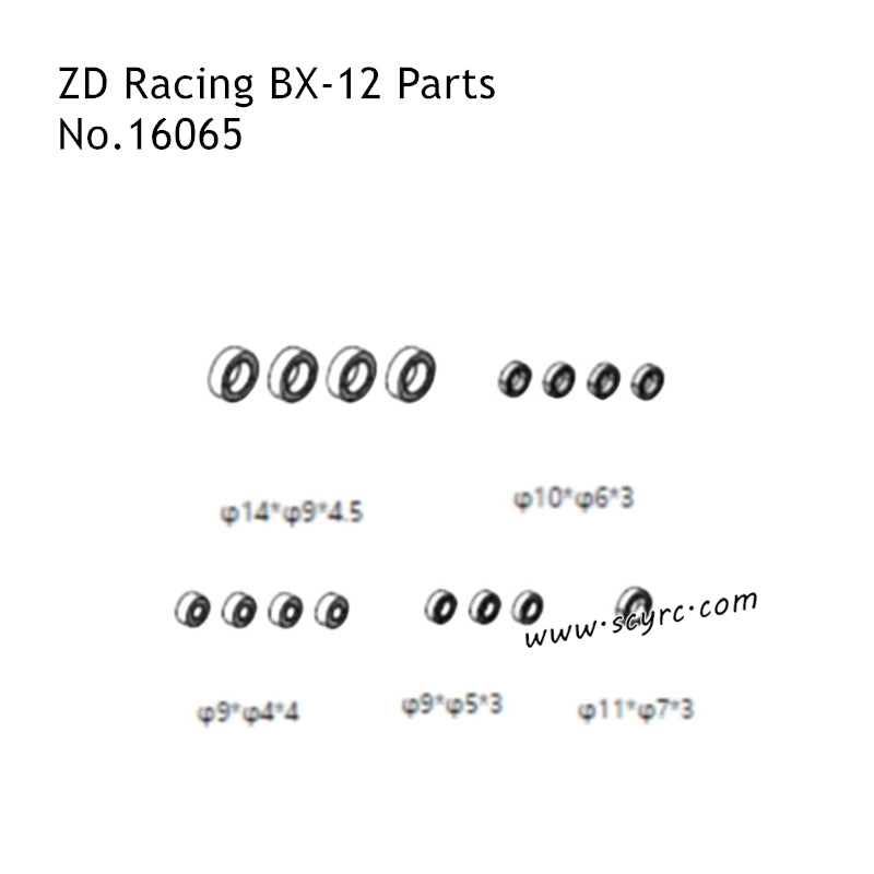 ZD Racing BX12 Parts Bearing Set 16065