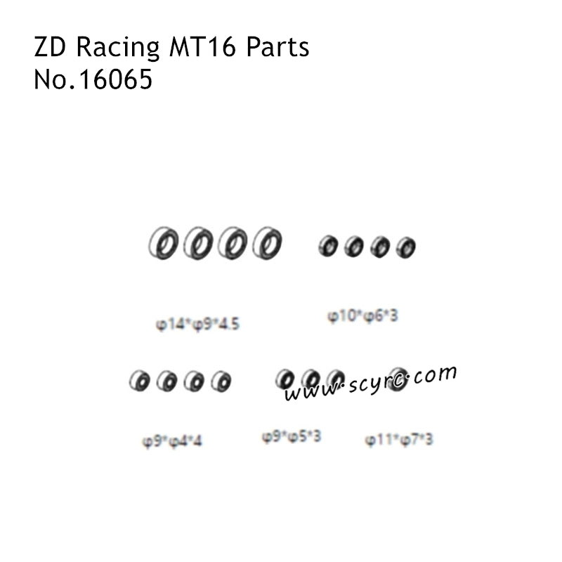 ZD Racing MT16 RC Car Parts Ball Bearings Set 16065