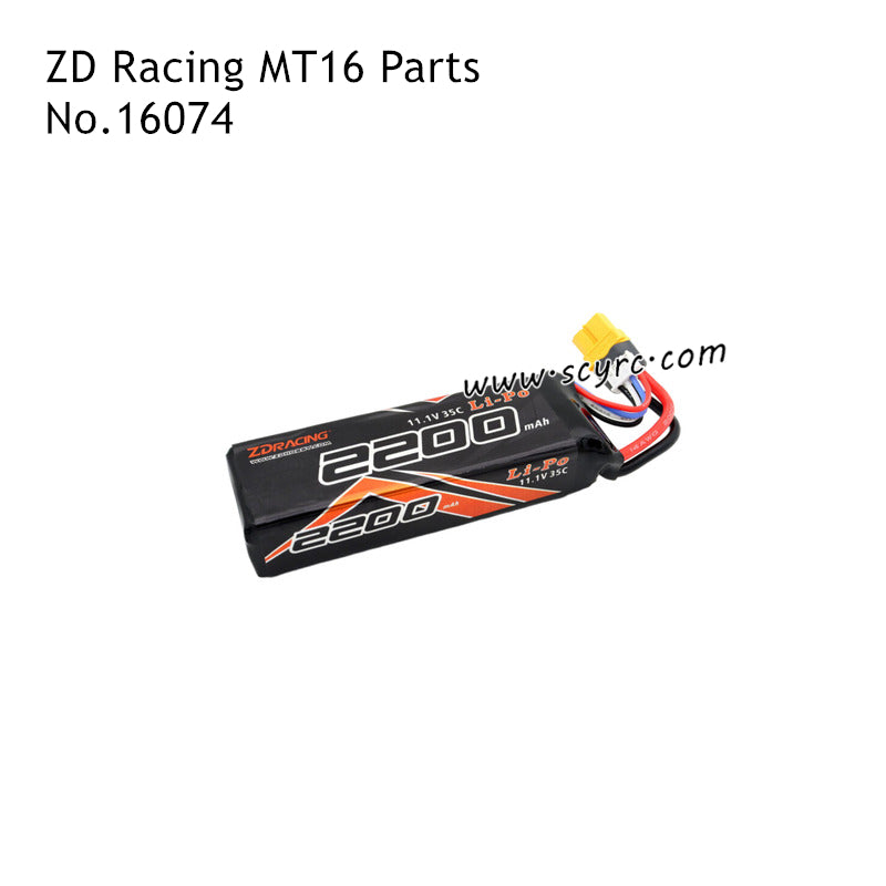 ZD Racing MT16 High Speed Off-road RC Car Parts 11.1V 2200mah Lithium Battery 16074