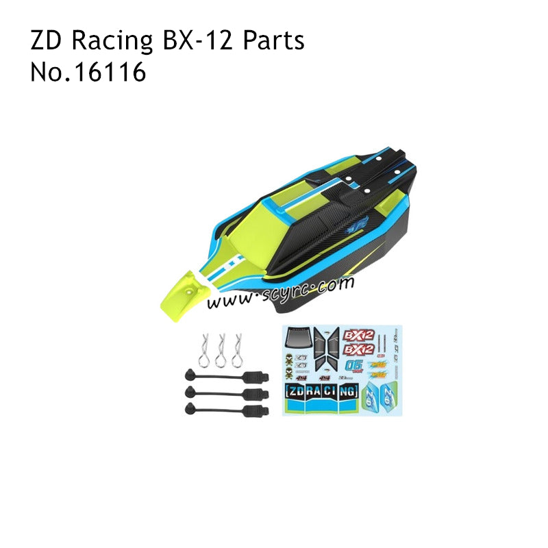 ZD Racing BX12 High Speed RC Truck Parts Car Shell Green 16116