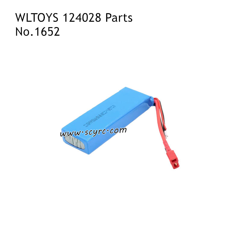 Wltoys 124028 RC Car Parts 7.4V 2200mAh Battery 1652
