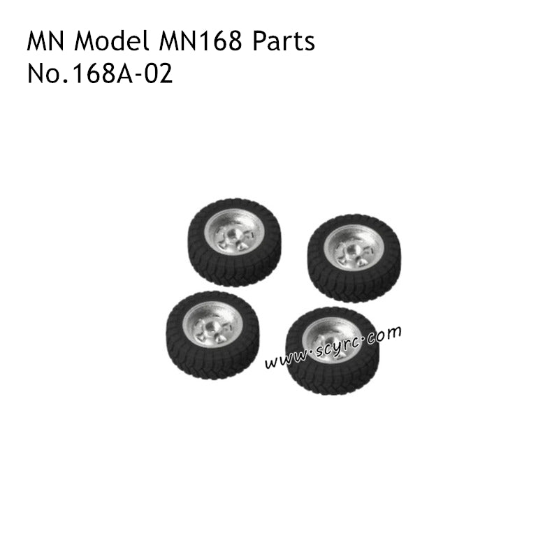 MN Model MN168 RC Car Parts Tires 168A-02 4pcs