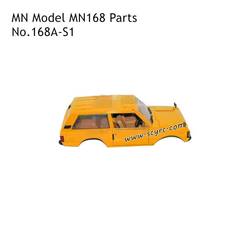 MN Model MN168 RC Car Parts Car Shell with Led Orange 168A-S1