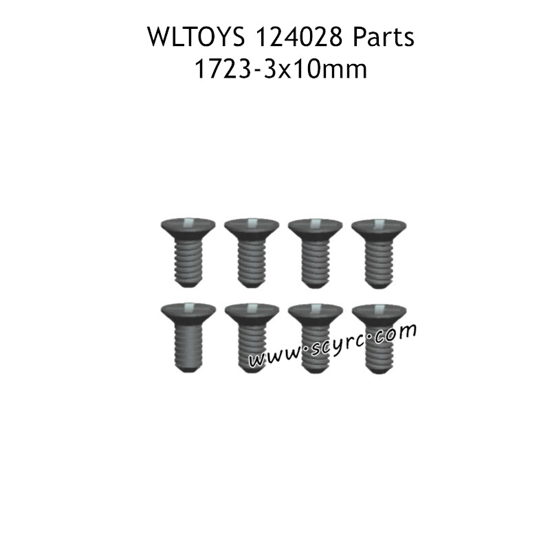 WLTOYS 124028 Parts M3X10MM Cross Countersunk Screw 1723