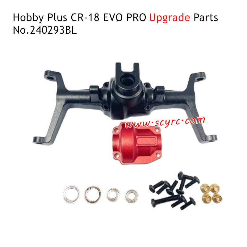 Hobby Plus CR 18 EVO Pro RC Car Parts Front Axle Housing Black 240293BL 