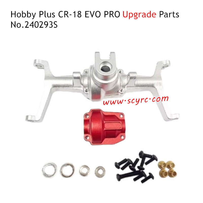 Hobby Plus CR 18 EVO Pro RC Car Parts Front Axle Housing Silver 240293S 