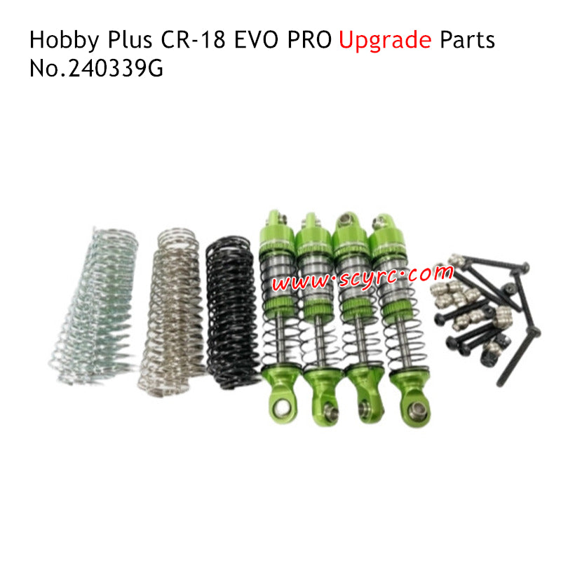 Hobby Plus CR-18 EVO Pro Parts 59mm Front and Rear Shock Red 240339R 