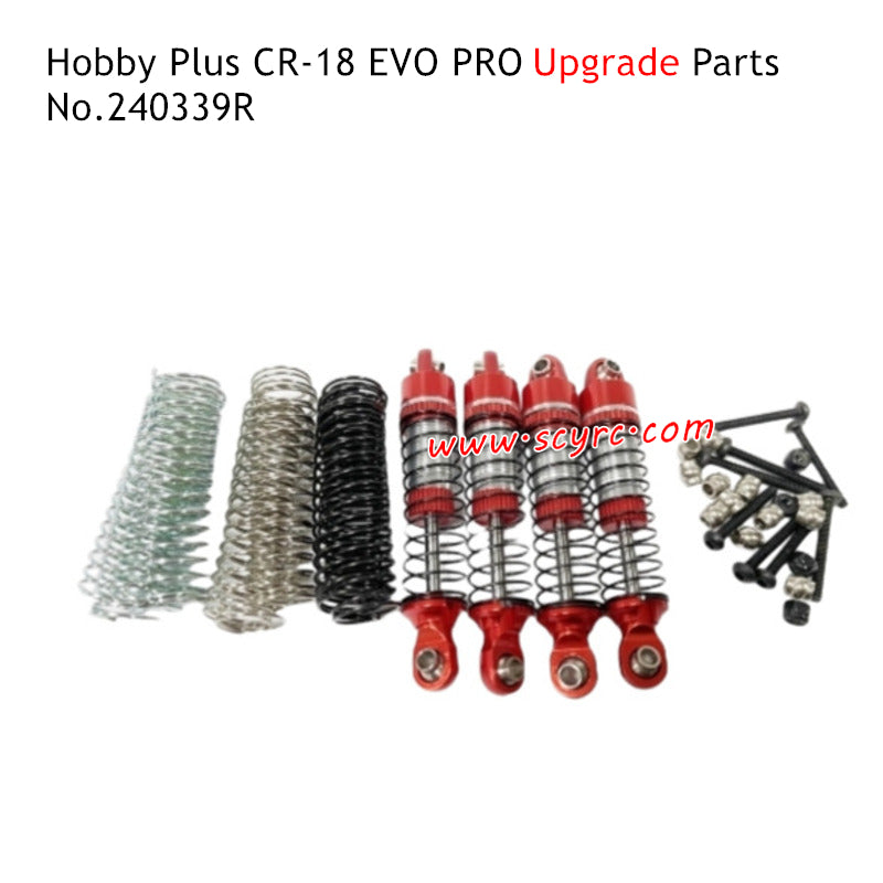 Hobby Plus CR-18 EVO Pro Parts 59mm Front and Rear Shock Green 240339G 