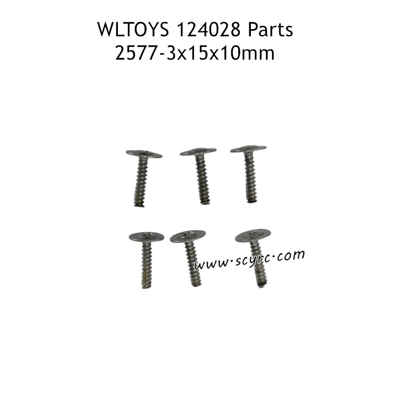 WLTOYS 124028 RC Truck Parts 3X15X10mm Screws 2577
