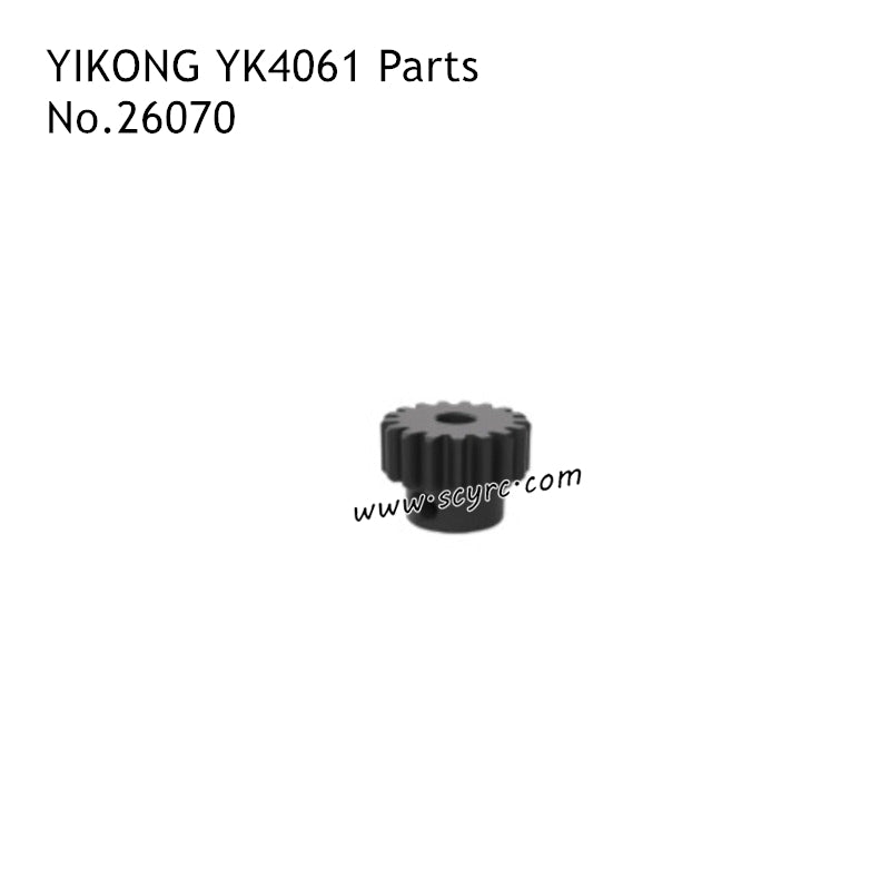 YIKONG YK4061 RC Truck Parts 15T Motor Gear 26070