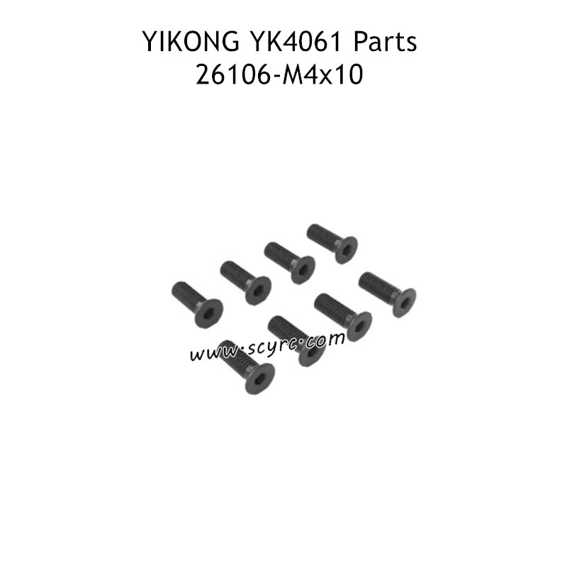 YIKONG YK4061 Parts M4x10 Pan Head Hexagon Socket Screws 26106