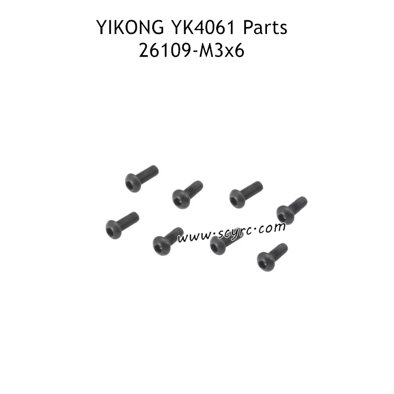 YIKONG YK4061 Parts M3x6 Pan Head Hexagon Socket Screws 26109
