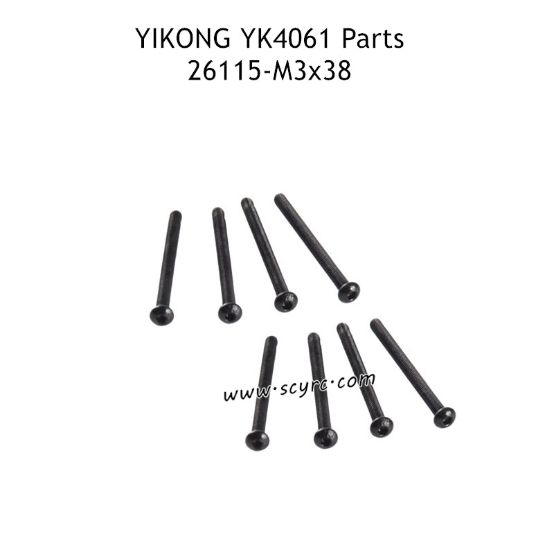 YIKONG YK4061 Parts M3x38 Pan Head Hexagon Socket Screws 26115