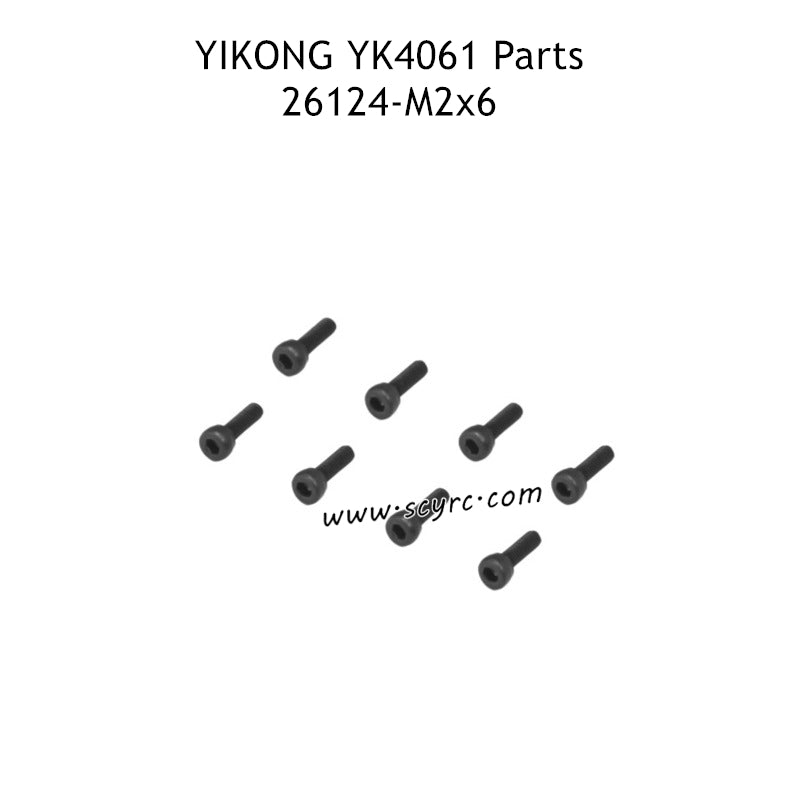 YIKONG YK4061 Off-road RC Car Parts M2x6 Cup Head Hexagon Socket Screws 26124