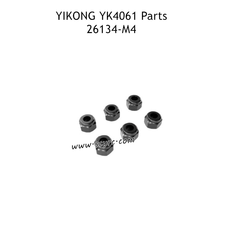 YIKONG YK4061 Off-road RC Car Parts M4 Flange Nylon Nuts 26134
