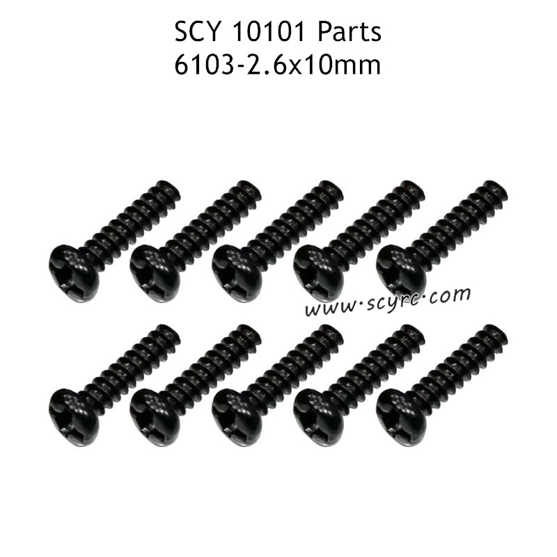 SUCHIYU 10101 Parts PBH 2.6x10mm Pan Head Self Tapping Screw 6103 