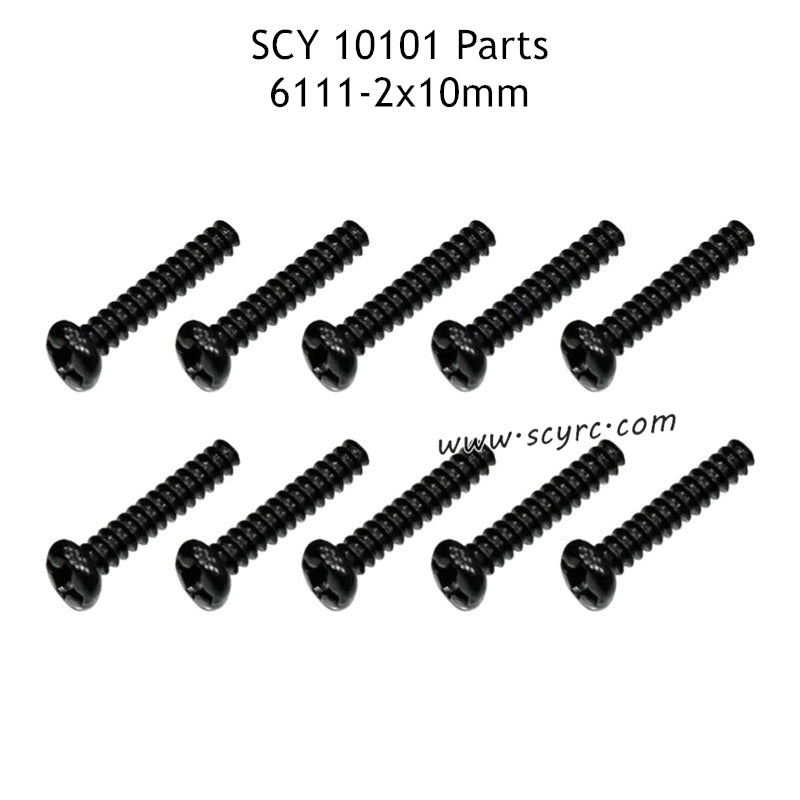 SUCHIYU 10101 Parts PBH 2x10mm Pan Head Self Tapping Screw 6111 