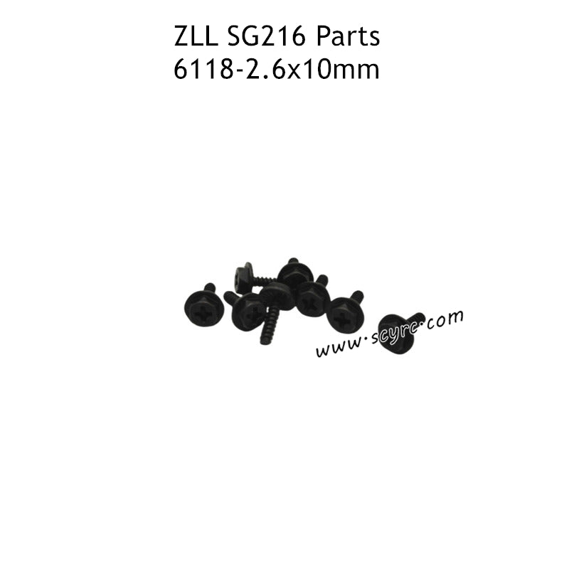 ZLL SG216 Pro RC Car Parts 2.6X10mm Flange Screw 6118