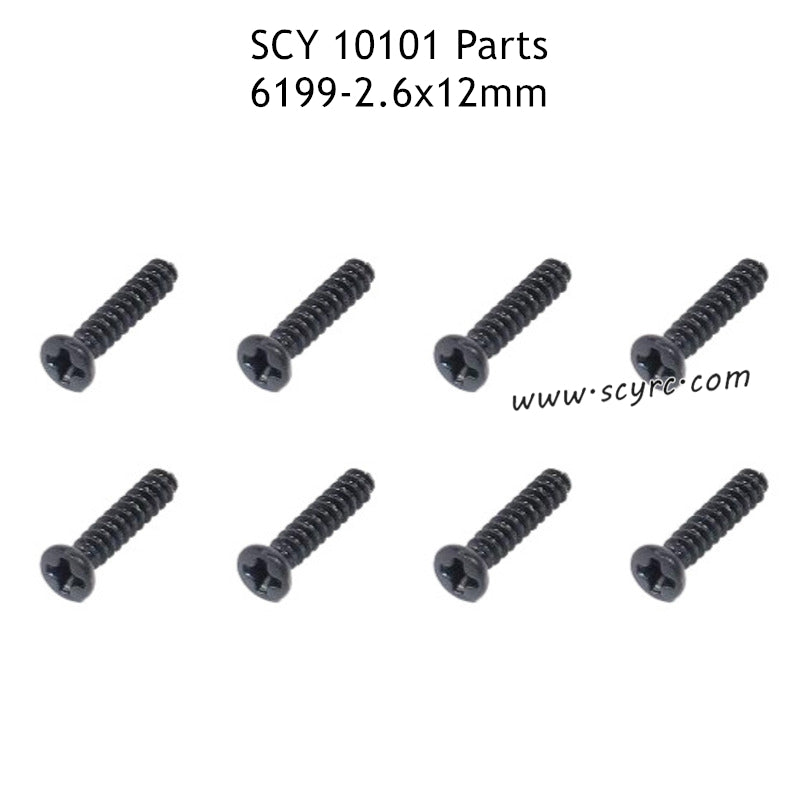 SUCHIYU 10101 Parts PBH 2.6X12mm Phillips Pan Head Self Tapping Screw 6199 