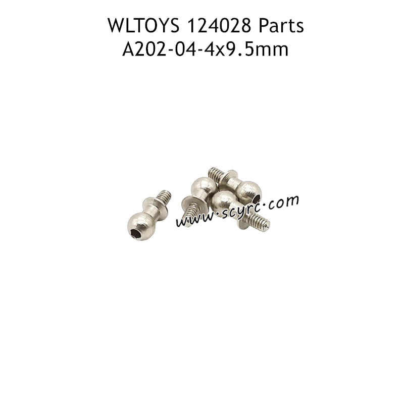 WLTOYS 124028 Parts 4x9.5mm Ball Head Screws A202-04