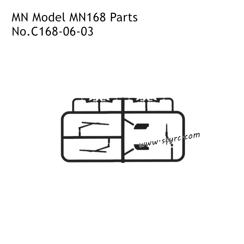 MN Model MN168 High Speed RC Truck Parts Car Body Decorations C168-06-03