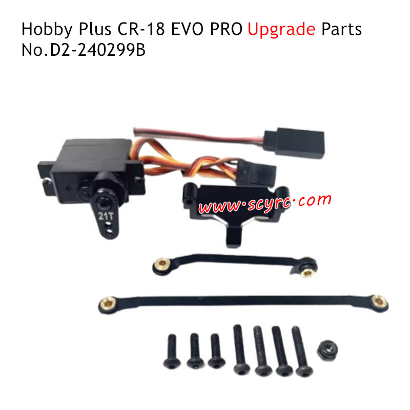 Hobby Plus CR-18 EVO Pro RC Truck Parts Servo and Metal Servo Mount Kit D2-240299BL 